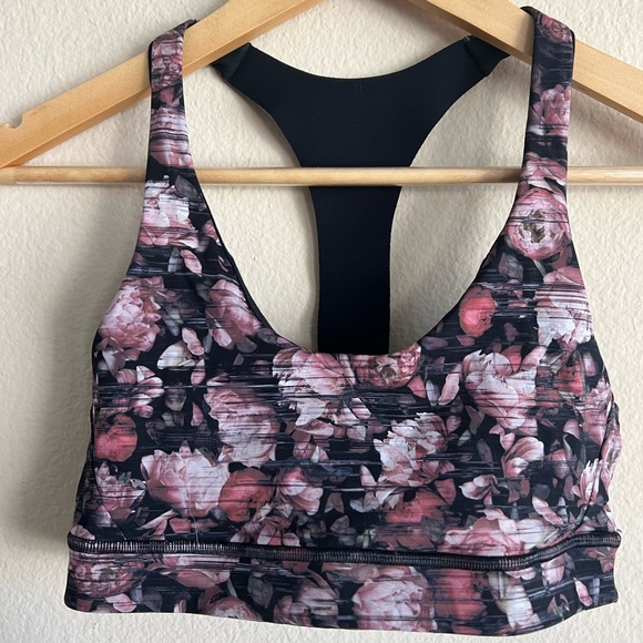 lululemon athletica Other - Lululemon Peony Floral Print Break Free Bra Sz 8